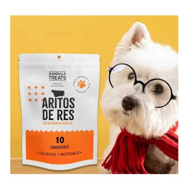 PACK12 ALIMENTO COMPLEMENTARIO DE RES DESHIDRATADA PARA PERROS 10 UNID Y+REGALO STICKER - 3