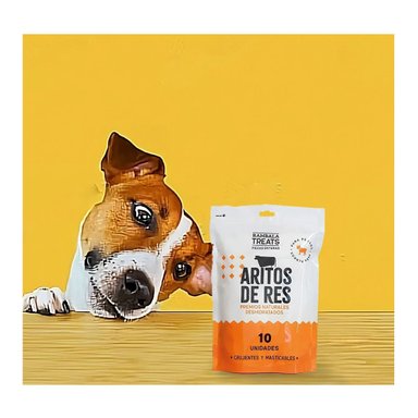 PACK12 ALIMENTO COMPLEMENTARIO DE RES DESHIDRATADA PARA PERROS 10 UNID Y+REGALO STICKER - 5