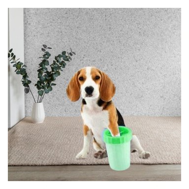 PACK4 HERRAMIENTA PARA LIMPIAR PATAS DE MASCOTA VERDE DISEÑO COMPACTO Y+REGALO STICKER - 3