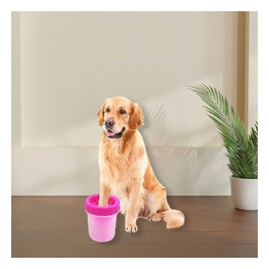 PACK4 HERRAMIENTA PARA LIMPIAR PATAS DE MASCOTA ROSADO DISEÑO COMPACTO Y+REGALO STICKER - 3