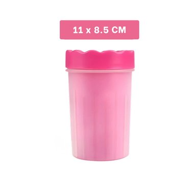 PACK4 HERRAMIENTA PARA LIMPIAR PATAS DE MASCOTA ROSADO DISEÑO COMPACTO Y+REGALO STICKER - 4