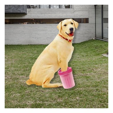 PACK4 HERRAMIENTA PARA LIMPIAR PATAS DE MASCOTA ROSADO DISEÑO COMPACTO Y+REGALO STICKER - 5