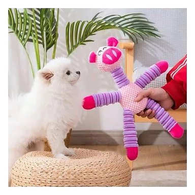PACK6 SET RESISTENTE PARA MASCOTAS EN FORMA DE CHANCHO ROSADO Y LILA DIVERTIDO Y+PAPEL REGALO - 5