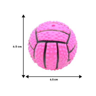 PACK2 ACCESORIO RESISTENTE PARA PERRO A RAYAS DE CAUCHO ROSADO CON SONIDO Y+REGALO STICKER - 4
