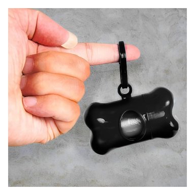 PACK2 ORGANIZADOR HIGIENICO NEGRO CON BOLSA DE DESECHO Y PROTECTOR TIPO HUESO - 3