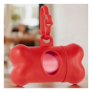 KIT HIGIENICO CON BOLSA DE DESECHO Y PROTECTOR TIPO HUESO ROJO - 1