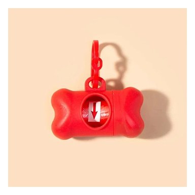 KIT HIGIENICO CON BOLSA DE DESECHO Y PROTECTOR TIPO HUESO ROJO - 2