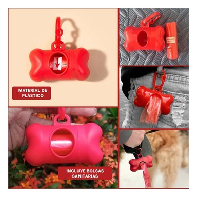 KIT HIGIENICO CON BOLSA DE DESECHO Y PROTECTOR TIPO HUESO ROJO - 5