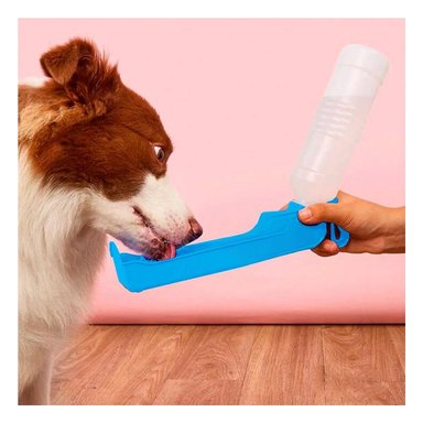 PACK4 CONTENEDOR COMPACTO CELESTE PARA MASCOTA CON USO DIARIO EN EXTERIORES Y+REGALO STICKER - 5