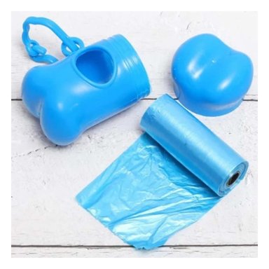 PACK12 FORMATO PRACTICO CON BOLSA DE DESECHO Y PROTECTOR TIPO HUESO AZUL - 5