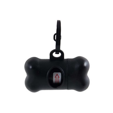 PACK6 CONTENEDOR DE PASEO CON BOLSA DE DESECHO Y PROTECTOR TIPO HUESO NEGRO Y+REGALO STICKER - 2