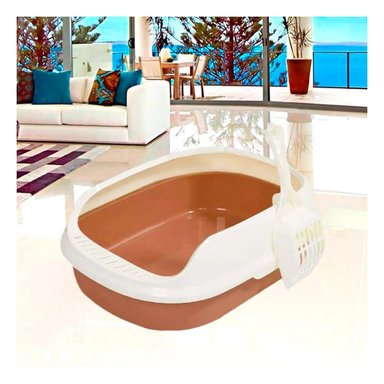 PACK4 SISTEMA MARRON PARA GATO CON LADOS MEDIOS ALTOS MAS PALA CERNIDORA Y+PAPEL REGALO - 2