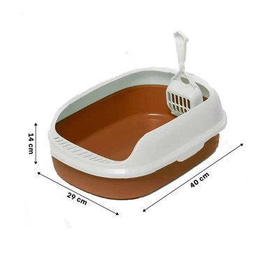PACK4 SISTEMA MARRON PARA GATO CON LADOS MEDIOS ALTOS MAS PALA CERNIDORA Y+PAPEL REGALO - 4