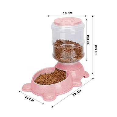 PACK2 EQUIPO PRACTICO PARA PERRO PLOMO CIRCULAR CON BIDON PLASTICO ROSADO - 4