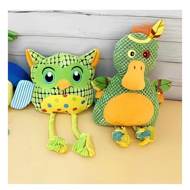 PACK4 COMPANERO SUAVE DE PATO SELVATICO VERDE PARA MASCOTA CON FORMA CREATIVA Y+PAPEL REGALO - 2