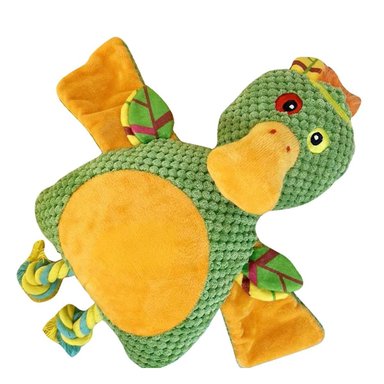 PACK4 COMPANERO SUAVE DE PATO SELVATICO VERDE PARA MASCOTA CON FORMA CREATIVA Y+PAPEL REGALO - 3