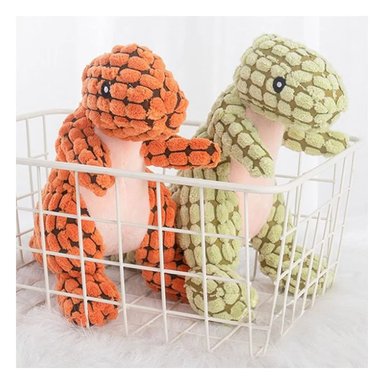 MUNECO DE TELA DINOSAURIO VERDE CLARO PARA MASCOTA CON RELLENO BLANDO Y+REGALO STICKER - 5