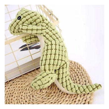 PACK4 MORDEDOR FLEXIBLE DE DINOSAURIO VERDE CLARO PARA MASCOTA Y+REGALO STICKER - 3