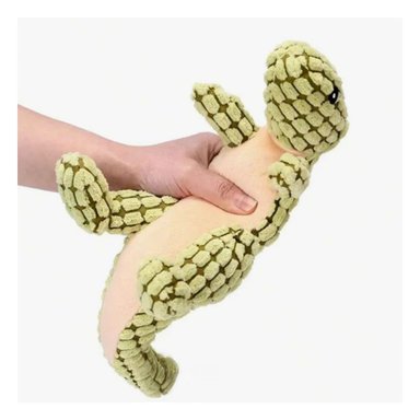 PACK4 MORDEDOR FLEXIBLE DE DINOSAURIO VERDE CLARO PARA MASCOTA Y+REGALO STICKER - 5