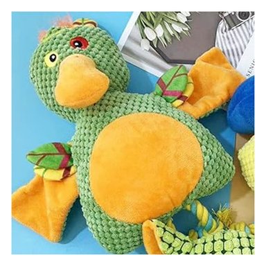 PACK6 MUNECO PARA GATO PATO SELVATICO VERDE CON TELA ACOLCHADA Y SUAVE Y+PAPEL REGALO - 1
