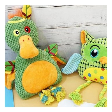 PACK6 MUNECO PARA GATO PATO SELVATICO VERDE CON TELA ACOLCHADA Y SUAVE Y+PAPEL REGALO - 2