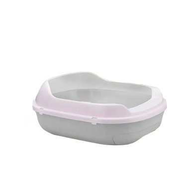 PACK2 CONTENEDOR GRIS PARA GATO CON BANDEJA EXTRAIBLE ABIERTA Y+REGALO STICKER - 2