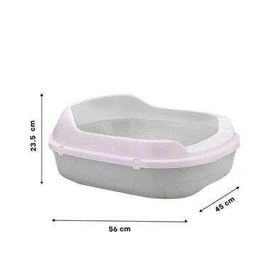 PACK2 CONTENEDOR GRIS PARA GATO CON BANDEJA EXTRAIBLE ABIERTA Y+REGALO STICKER - 4