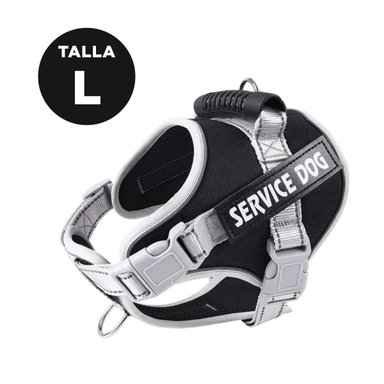PACK2 ARNES MORADO PECHERA CHALECO CON ASA SERVICE DOG TALLA M PARA MASCOTAS Y+PAPEL REGALO - 4