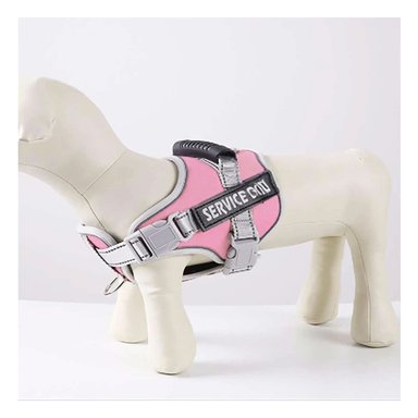 PACK2 HARNESS CHALECO DE PASEO CON ASA PARA PERRO TALLA S ROSADO CLARO Y+REGALO STICKER - 1