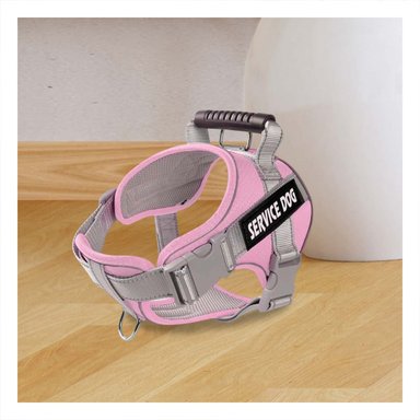 PACK2 HARNESS CHALECO DE PASEO CON ASA PARA PERRO TALLA S ROSADO CLARO Y+REGALO STICKER - 3
