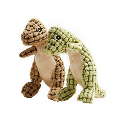 FIGURA ACOLCHADA DE DINOSAURIO VERDE CLARO PARA MASCOTA CON FORMA REALISTA Y+LIGAS REGALO - 3
