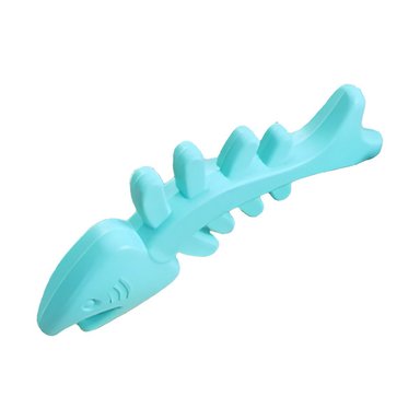 PACK4 JUGUETE MODERNO EN FORMA DE PESCADO DE GOMA EN VERDE AGUA SEGURA Y+PAPEL REGALO - 3