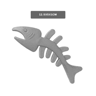 PACK2 JUGUETE FLEXIBLE EN FORMA DE PESCADO EN COLOR PLOMO DE GOMA DE USO DIARIO Y+PAPEL REGALO - 4