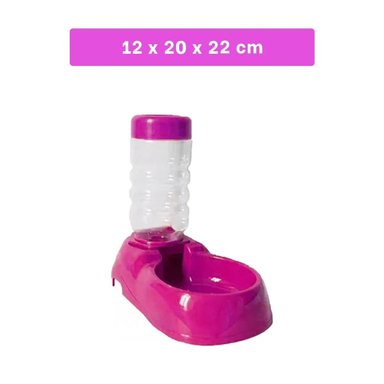 PACK12 RECIPIENTE DE AGUA ROSADO PARA MASCOTA ESTABLE Y SEGURO Y DURABLE Y+REGALO STICKER - 4