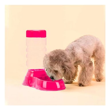 PACK12 RECIPIENTE DE AGUA ROSADO PARA MASCOTA ESTABLE Y SEGURO Y DURABLE Y+REGALO STICKER - 5