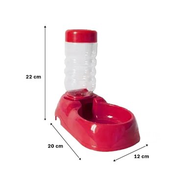 PACK2 FUENTE DE AGUA ROJO PARA MASCOTA COMODA Y PRACTICA Y RESISTENTE - 4