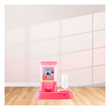 PACK6 SISTEMA DE COMIDA Y BEBIDA ROSADO PARA MASCOTA FIRME Y PRACTICO - 3
