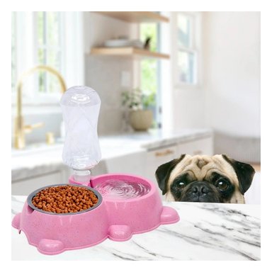 PACK6 DISPENSADOR COMPACTO Y SEGURO ROSADO PARA MASCOTAS PEQUENAS - 3