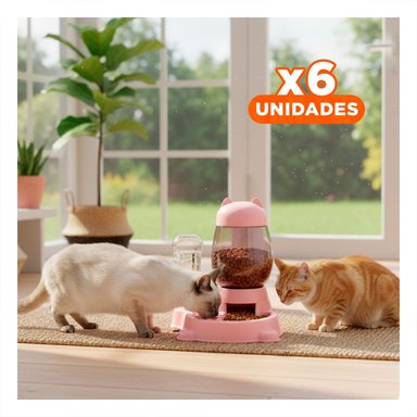 PACK6 ALIMENTO UNIDO PET GATO BLANCO ROSADO ELEGANTE Y+REGALO STICKER - 1