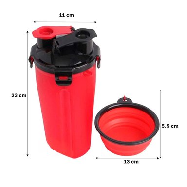 PACK6 ACCESORIO PORTATIL PARA ALIMENTACION DE MASCOTA ROJO - 4