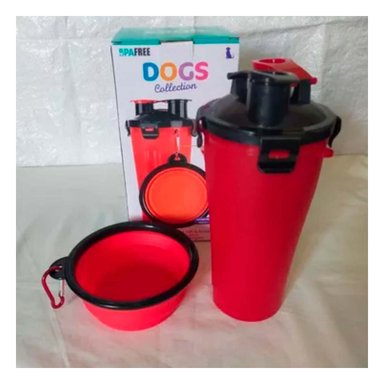 PACK6 ACCESORIO PORTATIL PARA ALIMENTACION DE MASCOTA ROJO - 5