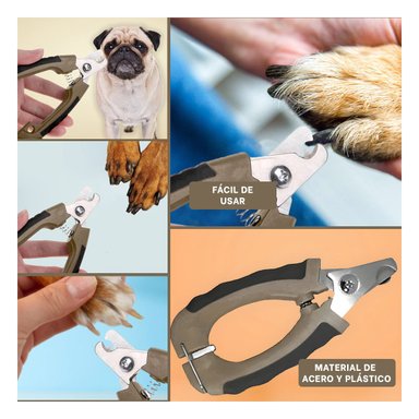 PACK2 CORTA UÑA PET MARRON GRANDE DE TACTO SUAVE PARA SUS MANOS Y+PAPEL REGALO - 3