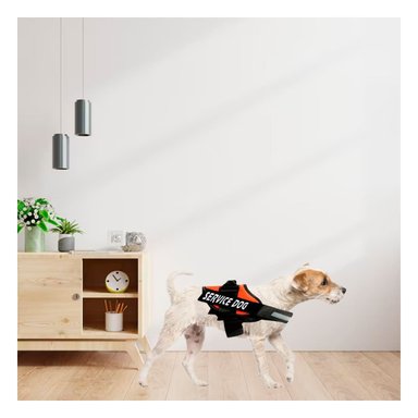 PACK6 ARNES DE PASEO SERVICE DOG TALLA S ANARANJADO MASCOTA URBANA Y+PAPEL REGALO - 2