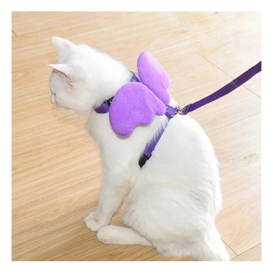 PACK12 CHALECO PARA MASCOTA CON ALITAS PEQUENAS AJUSTABLE LILA - 3