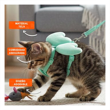 ARNES REGULABLE PET CON ALITAS PEQUENAS TURQUESA PARA PERROS PEQUENOS - 2