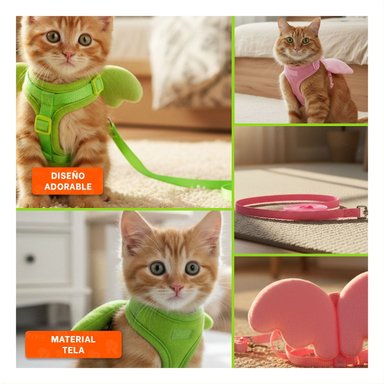 PROTECTOR REGULABLE PET CON ALITAS PEQUENAS VERDE PARA MASCOTAS PEQUENAS Y+POST IT - 5