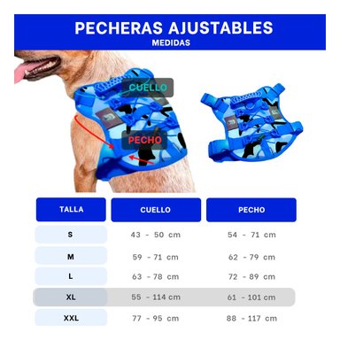 PACK6 ARNES PARA PERRO MEDIANO AZUL TACTICO TALLA XL COMODO Y FACIL DE AJUSTAR Y+REGALO STICKER - 4