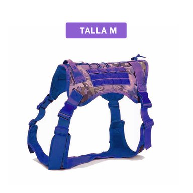 PACK4 ESTABLE PECHERA TACTICO PARA PERRO MORADO AJUSTABLE PARA PASEOS Y ENTRENAMIENTO - 4