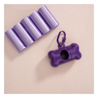 PACK2 CONTENEDOR DE BOLSAS MORADO TIPO HUESO FACIL DE TRANSPORTAR Y+PAPEL REGALO - 2