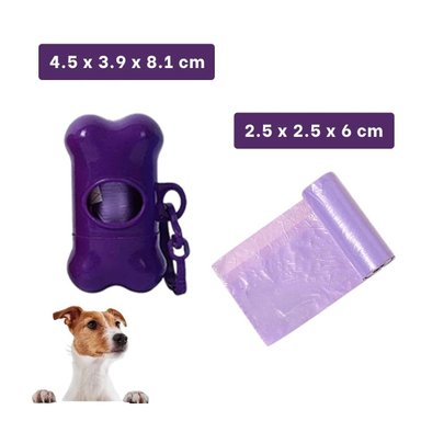 PACK2 CONTENEDOR DE BOLSAS MORADO TIPO HUESO FACIL DE TRANSPORTAR Y+PAPEL REGALO - 4